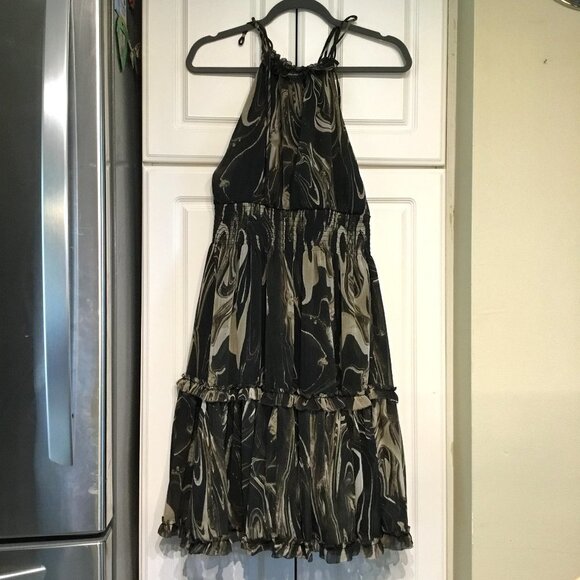 Banana Republic Dresses & Skirts - Banana Republic Ruffle Cutaway Mini Dress Smocked Waist